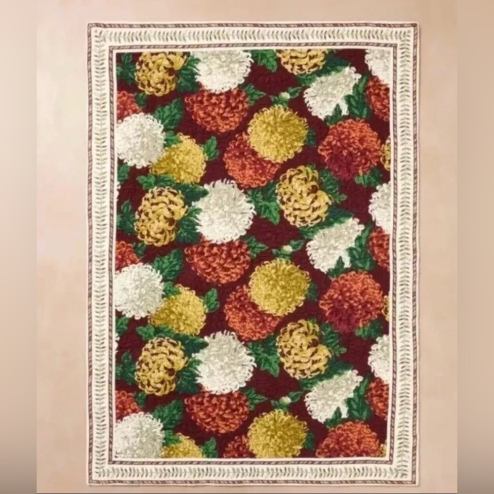 John Derian Quilted Mum Throw Blanket